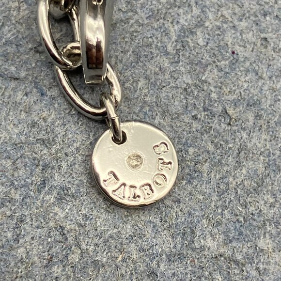 Talbots Circle Link Necklace 18 In Chain Gold Silver Twisted Hoop Retro Classic - Picture 5 of 9